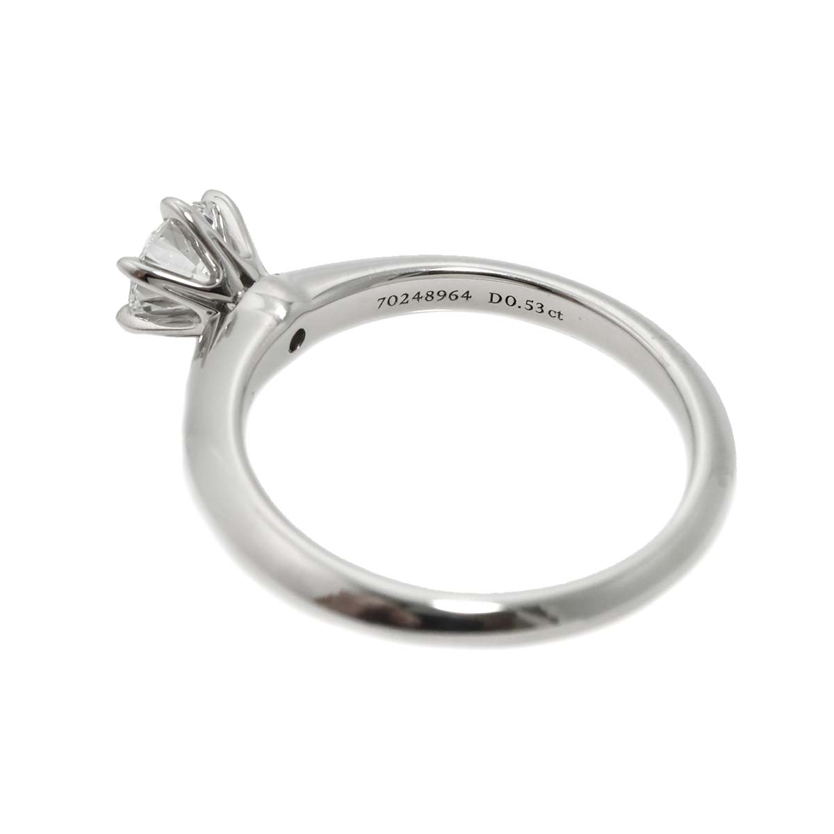 Diamond 0.53ct F/VVS1/3EX Ring Pt Platinum Size5.5-5.75(US)