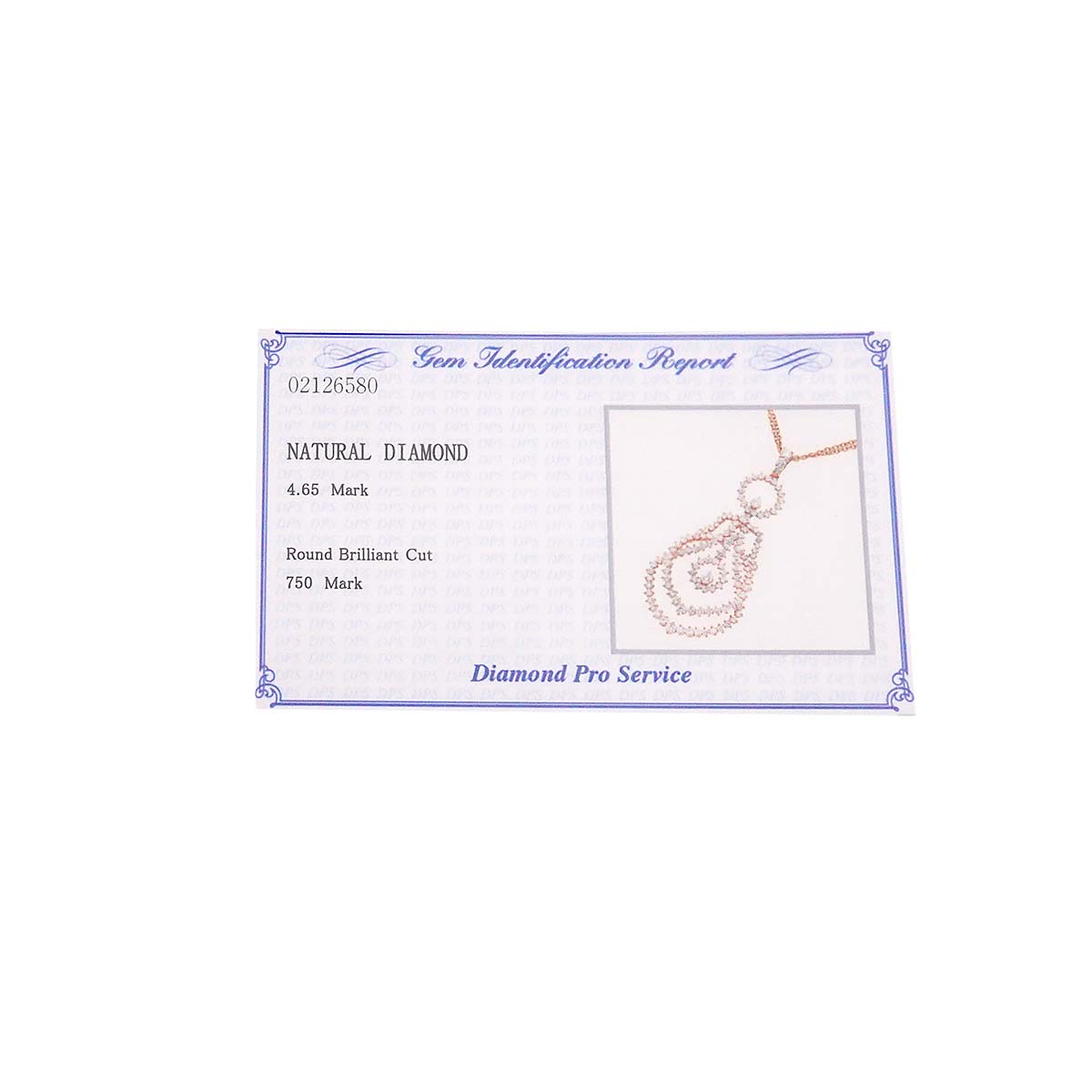 Diamond 4.65/0.22ct Necklace 18K Pink Gold 750