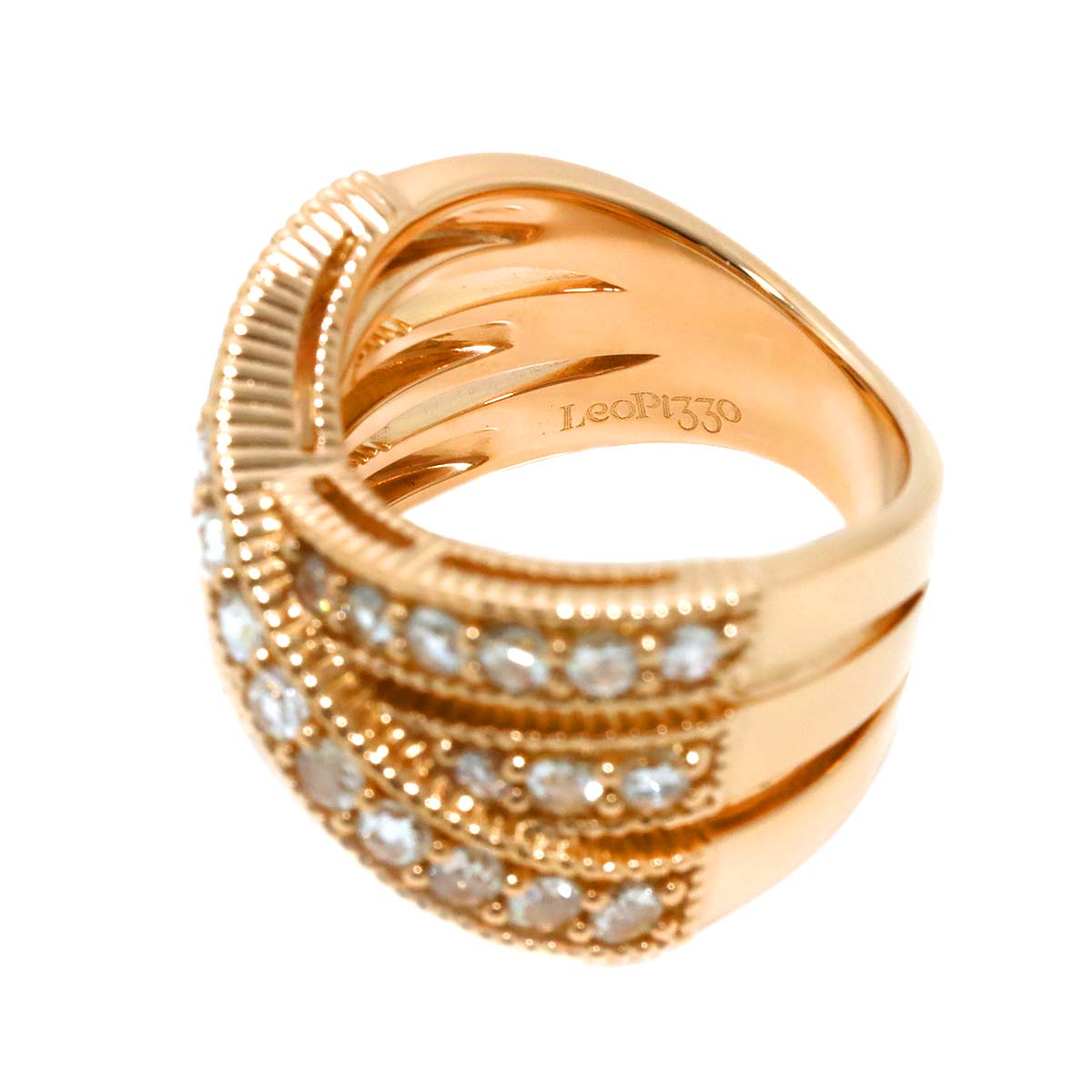Diamond Ring 18K PG 750 6.25-6.5(US)