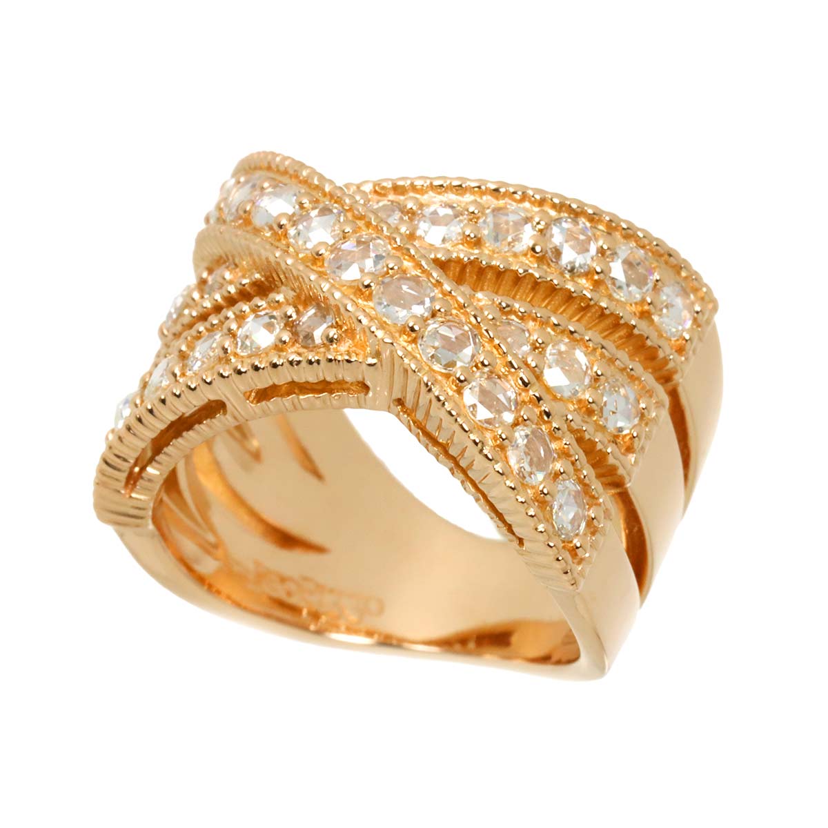 Diamond Ring 18K PG 750 6.25-6.5(US)