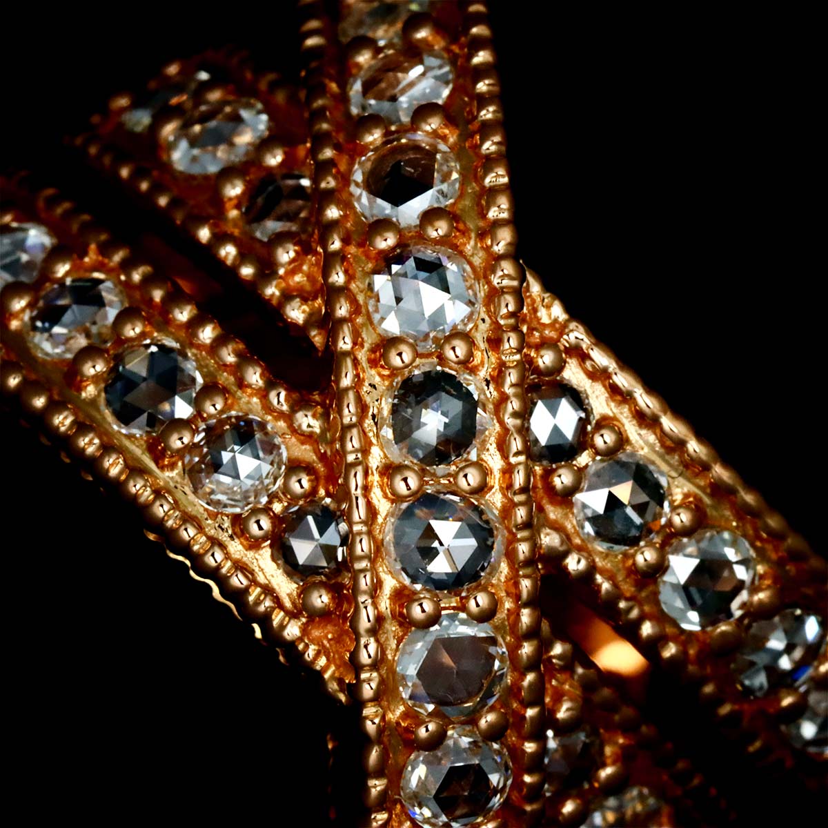 Diamond Ring 18K PG 750 6.25-6.5(US)