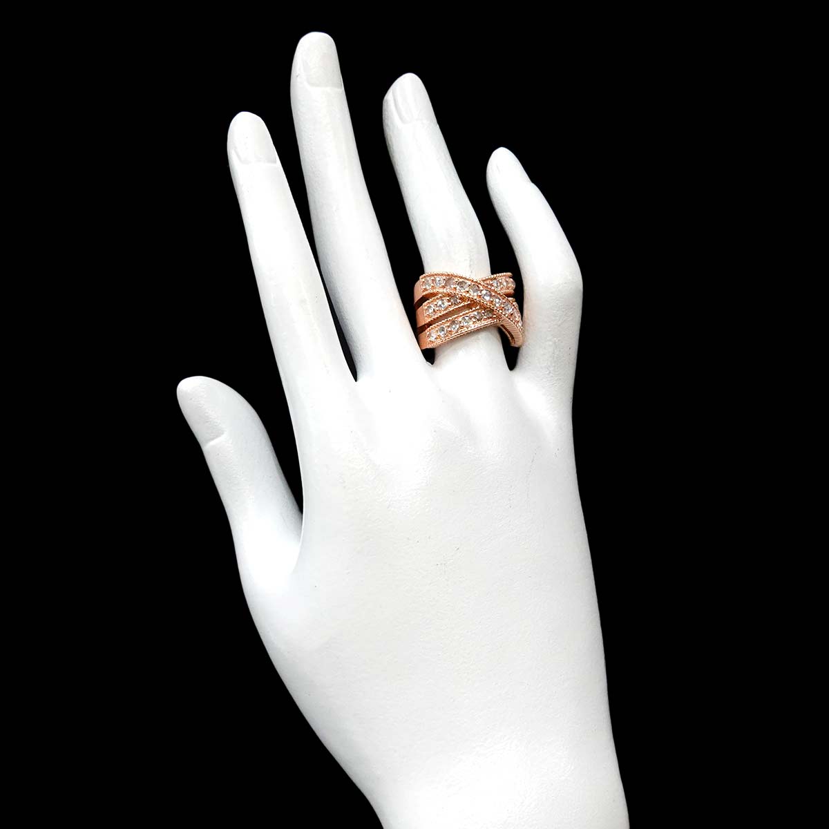 Diamond Ring 18K PG 750 6.25-6.5(US)