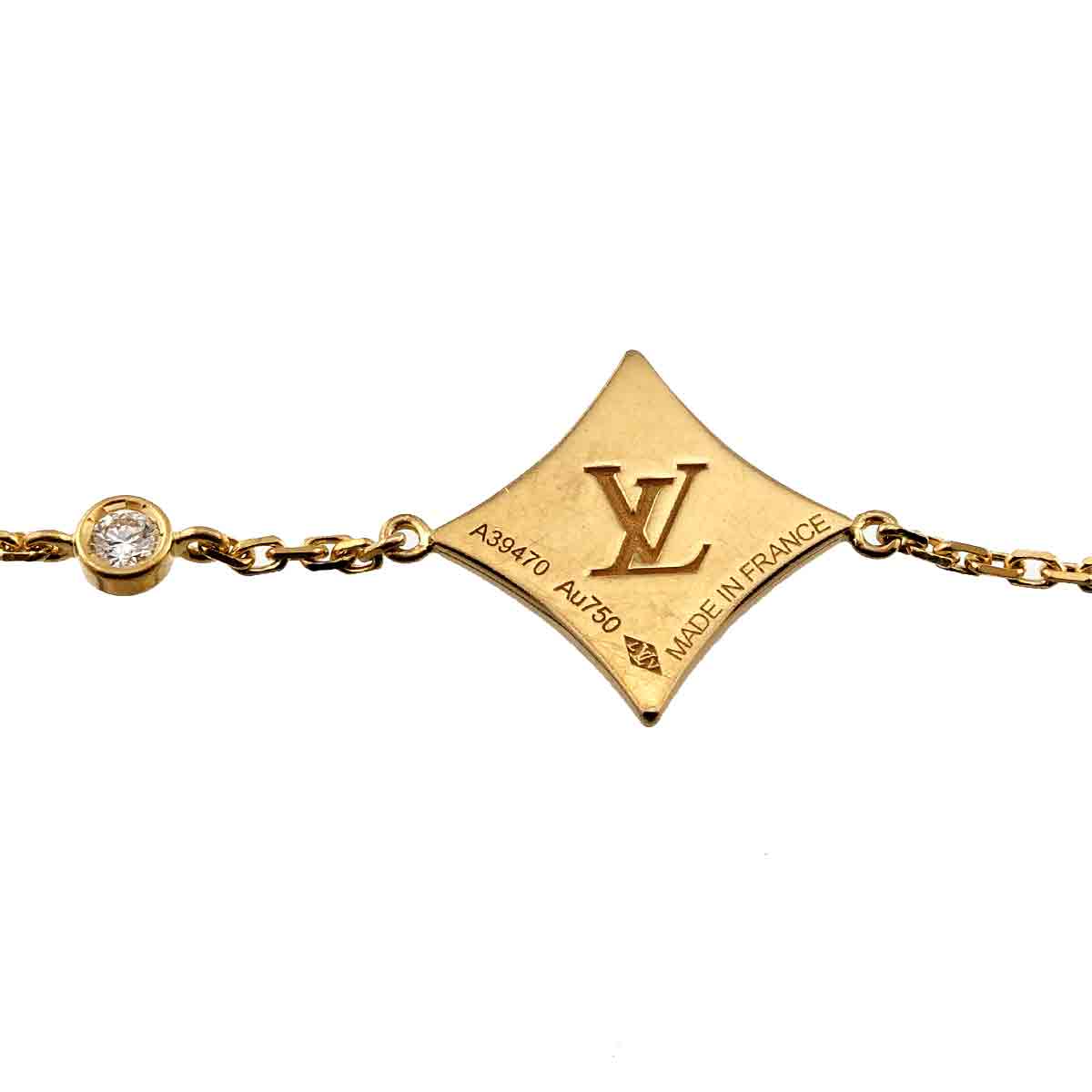 Star Blossom Onyx Diamond Bracelet 18K YG 750