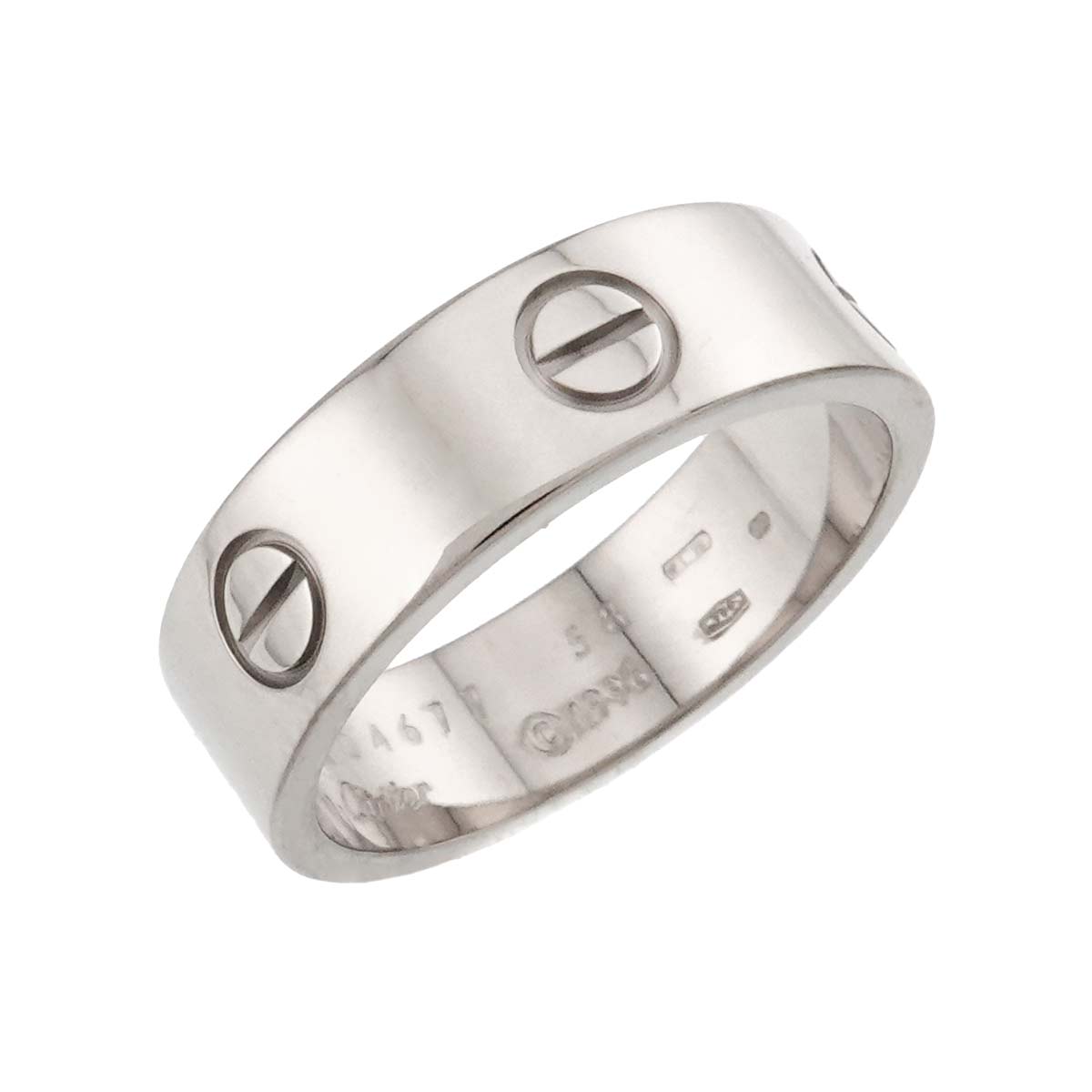 Love Ring 18K White Gold 750 size58 7.75-8(US)