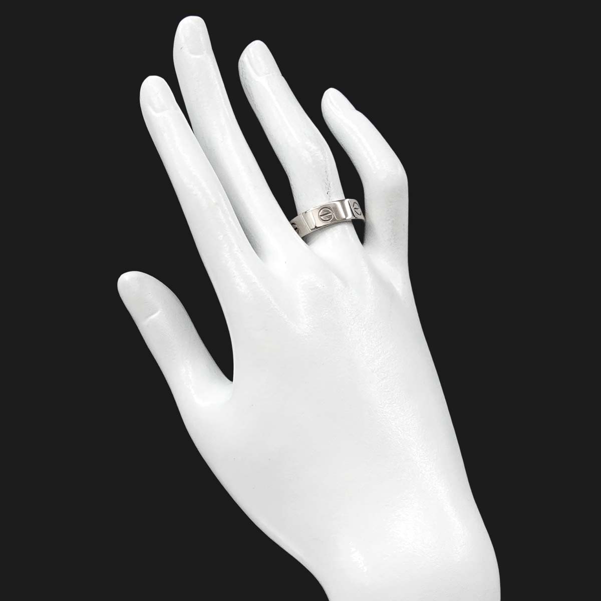 Love Ring 18K White Gold 750 size58 7.75-8(US)
