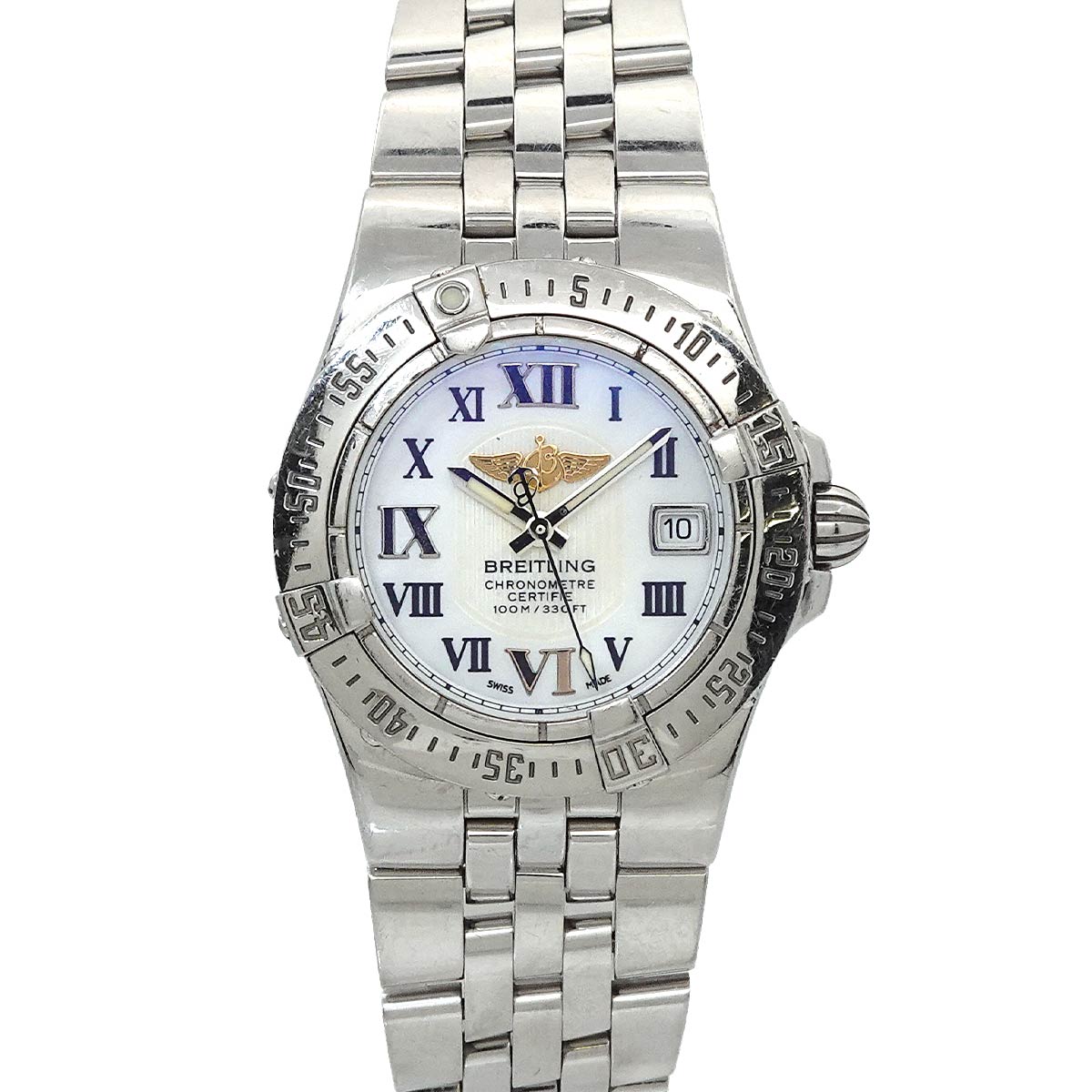 Starliner A71340 Date Quartz White Shell Dial Ladies