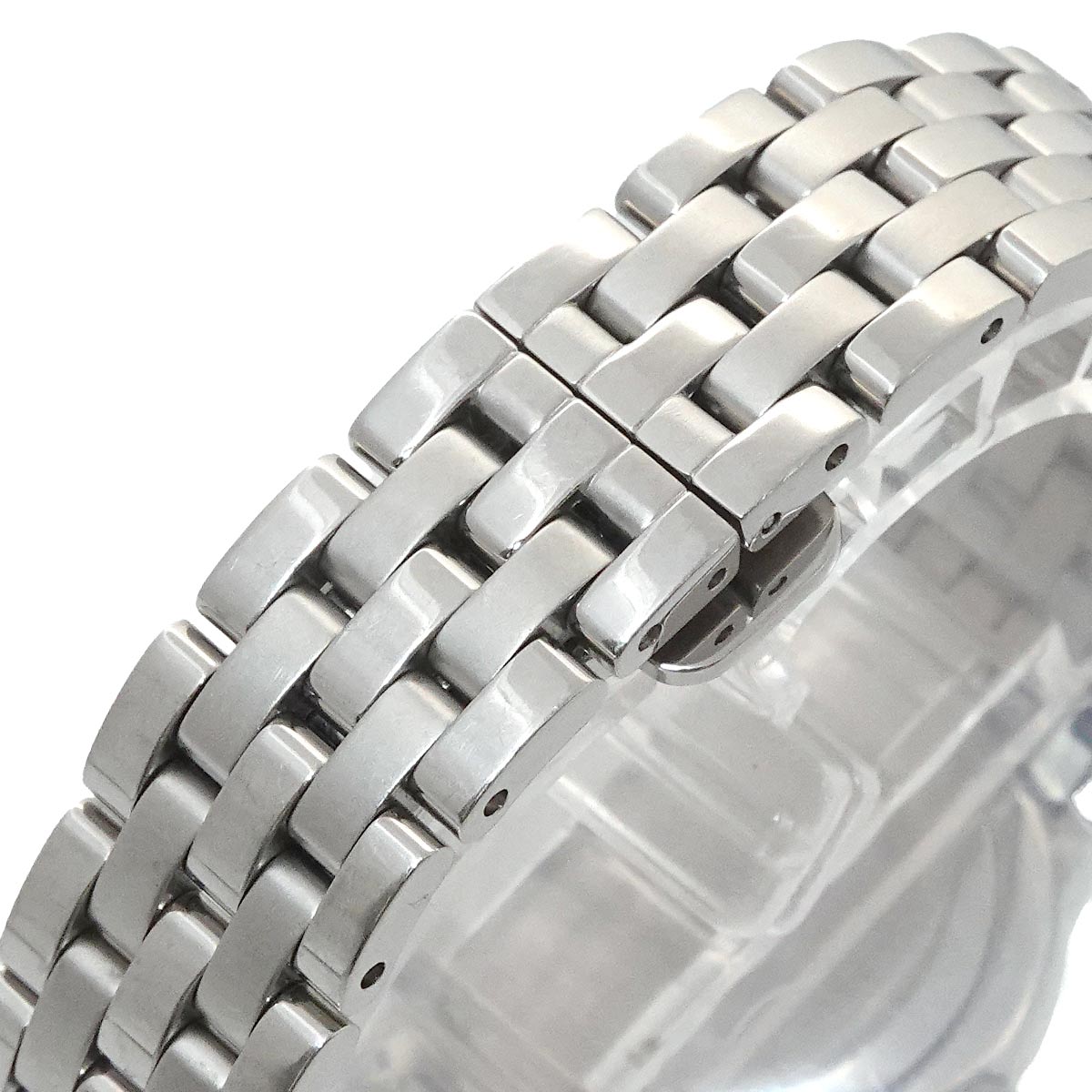 5500L 11P Diamond Quartz White Shell Dial Watch