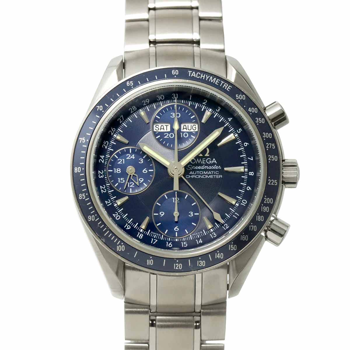 Speedmaster Triple Calendar 3222.80 Automatic Blue Dial Mens