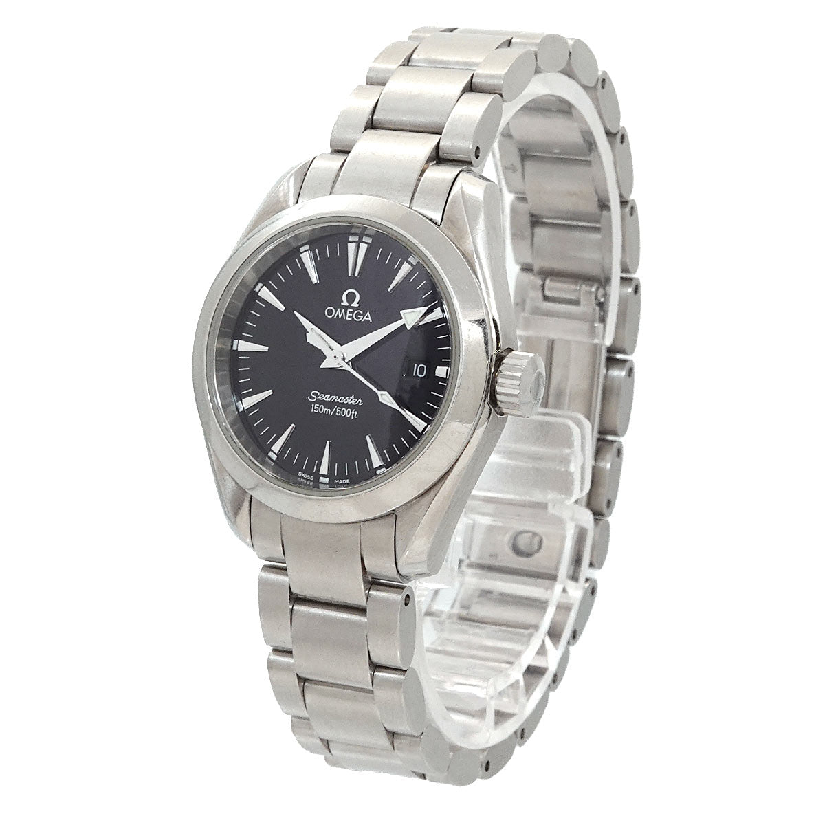 Seamaster Aqua Terra 2577 50 Date Quartz Black Dial Ladies