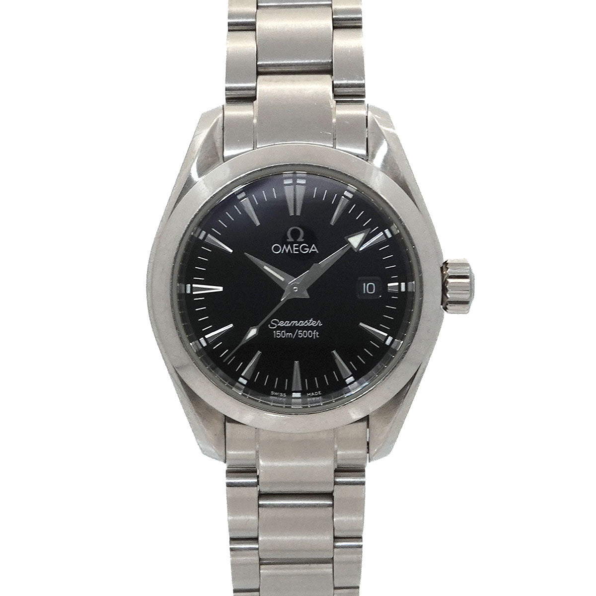 Seamaster Aqua Terra 2577 50 Date Quartz Black Dial Ladies