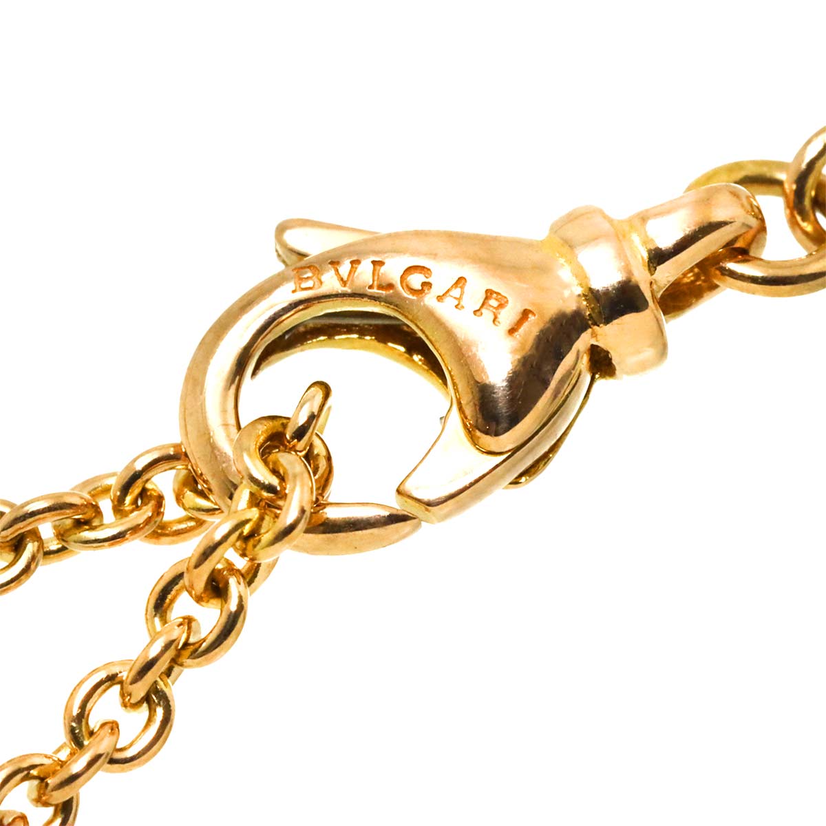 BVLGARIBVLGARI Pave Diamond Onyx Necklace 18K Pink Gold 750