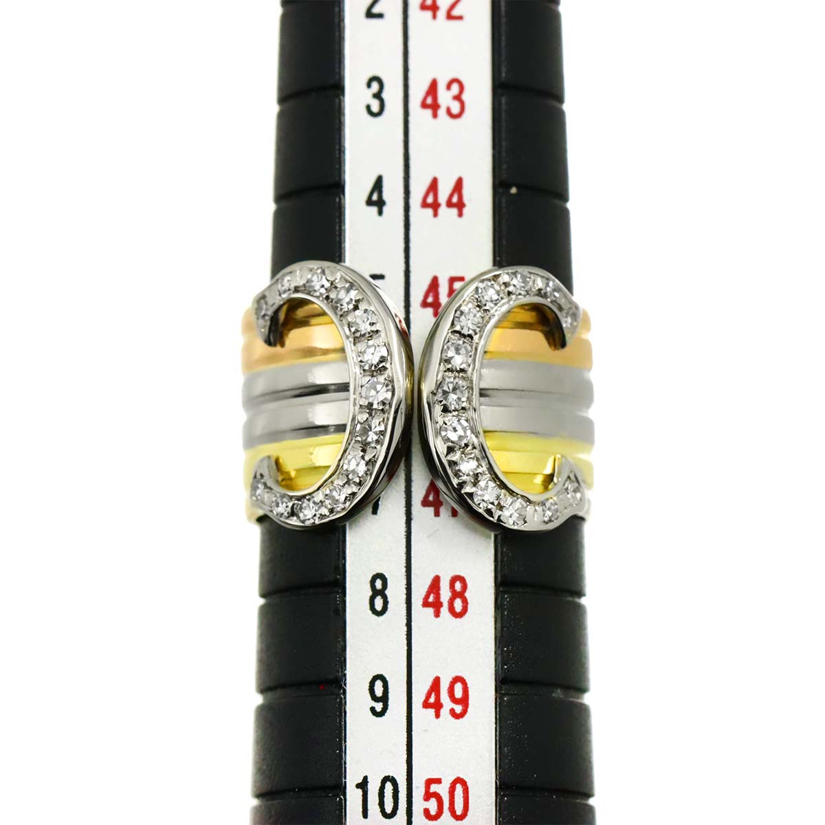 2C Diamond Ring 18K YG WG PG 750 Size47 3.75(US)