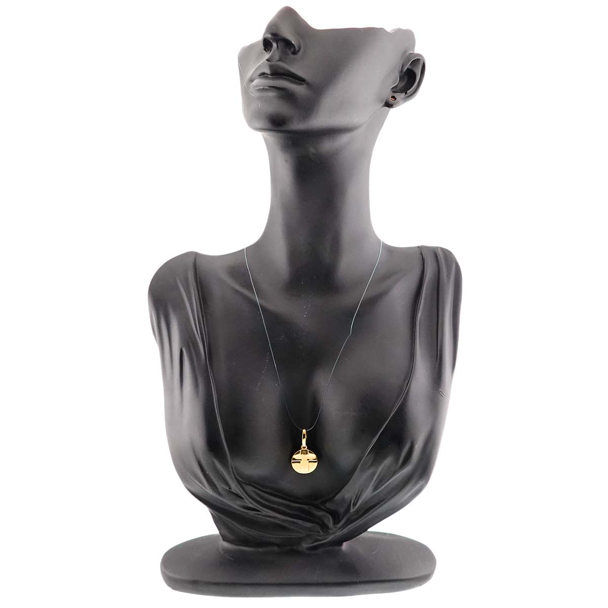 Cross Medal Pendant Top Charm 18K YG 750