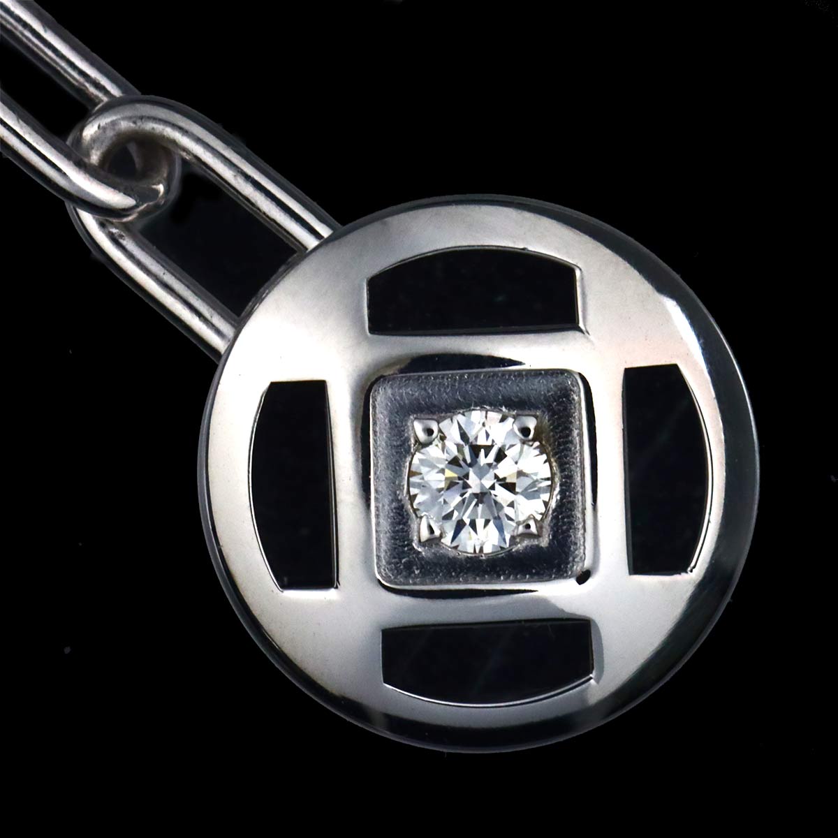 Aquamarine Diamond Earring Pierced 18K WG 750 One Piece only