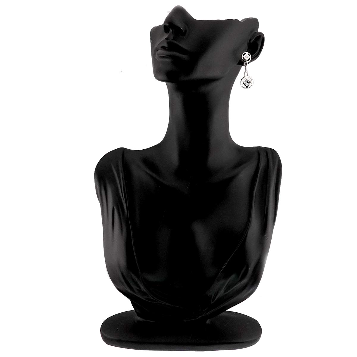 Aquamarine Diamond Earring Pierced 18K WG 750 One Piece only