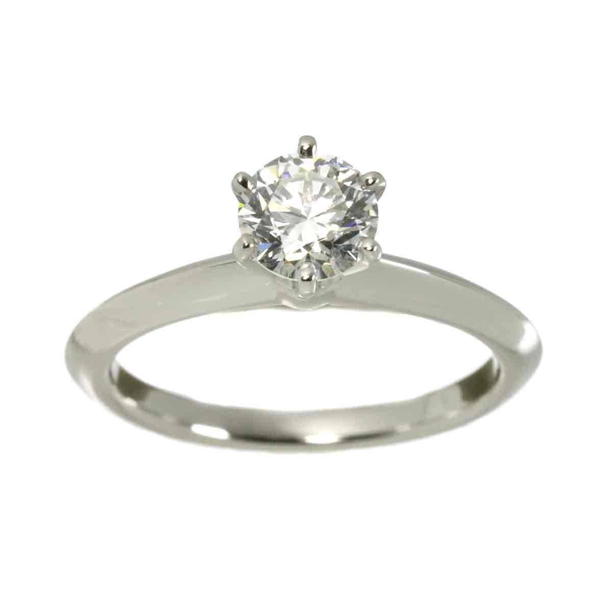 Diamond 0.72ct I/VS1/3EX Ring Pt Platinum Size5.5-5.75(US)