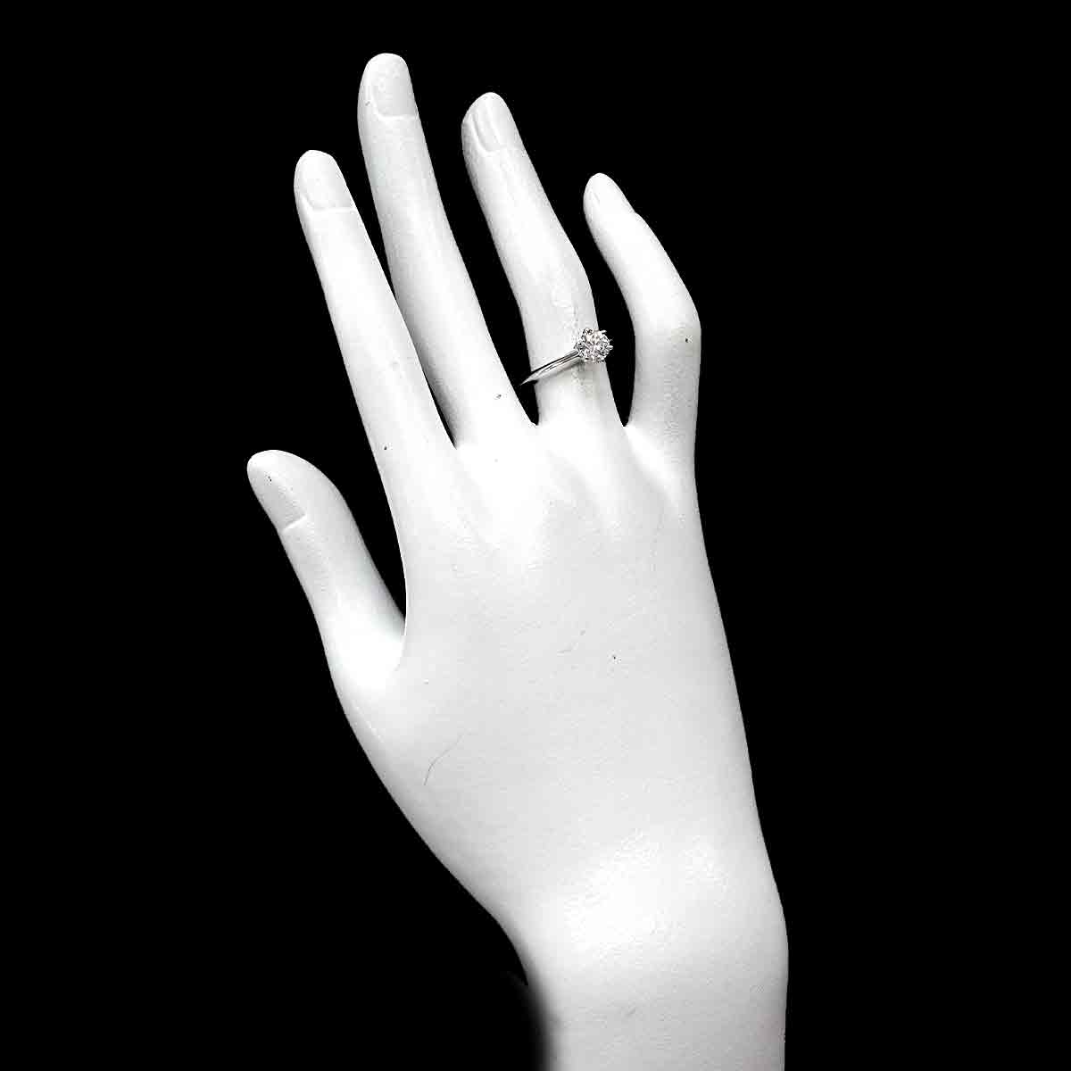 Diamond 0.72ct I/VS1/3EX Ring Pt Platinum Size5.5-5.75(US)