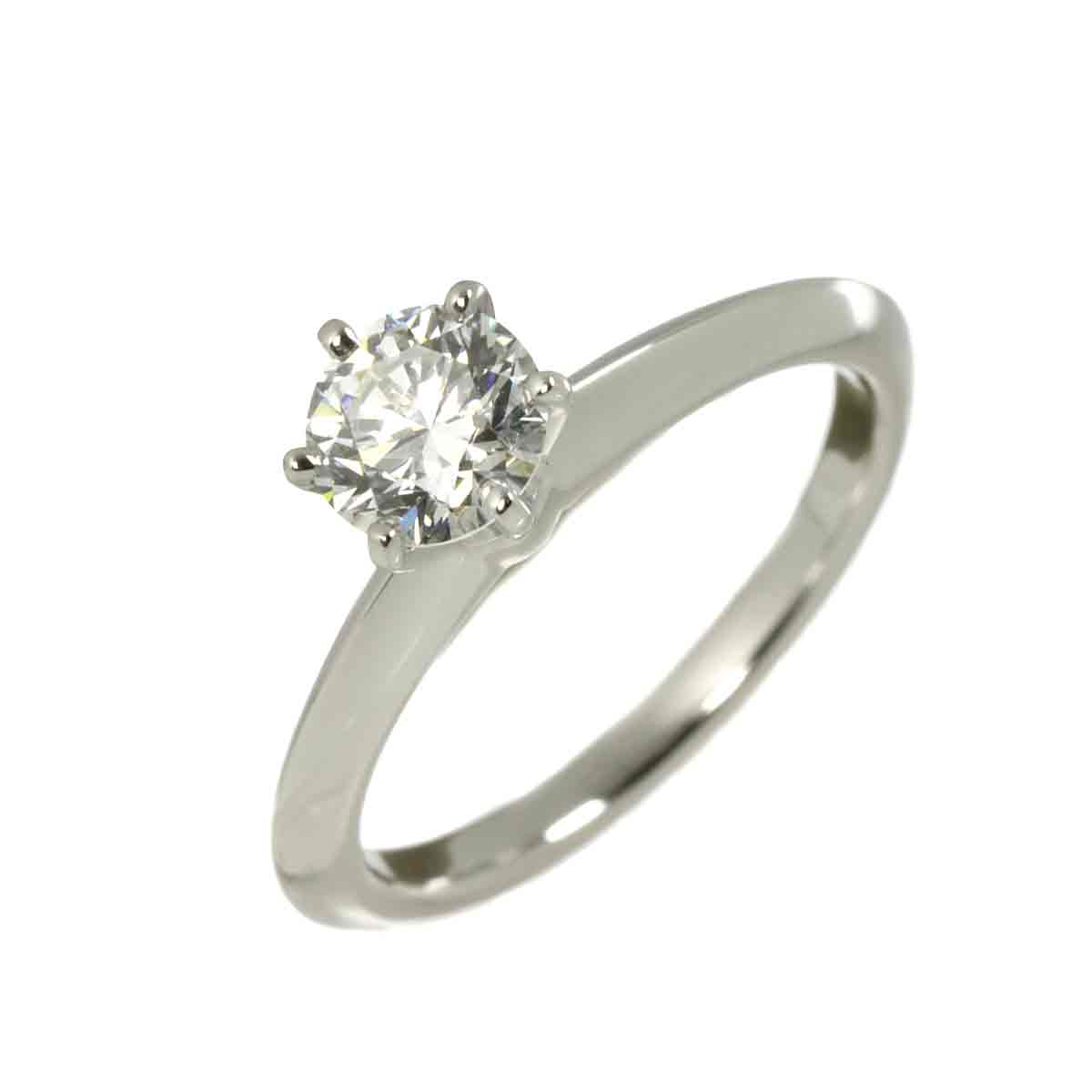 Diamond 0.72ct I/VS1/3EX Ring Pt Platinum Size5.5-5.75(US)