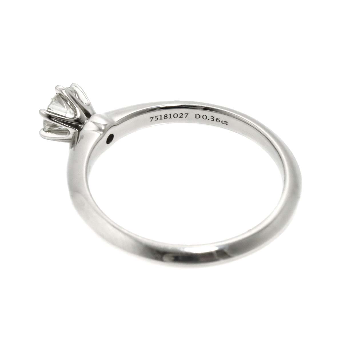 Diamond 0.36ct I/VVS2/3EX Ring Pt Platinum Size5.5-5.75(US)