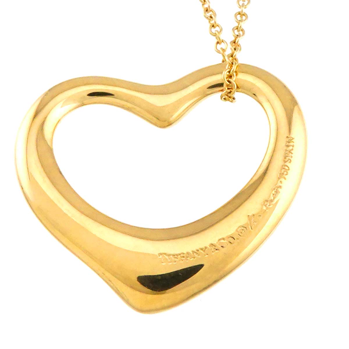 Open Heart Necklace 18K Yellow Gold 750