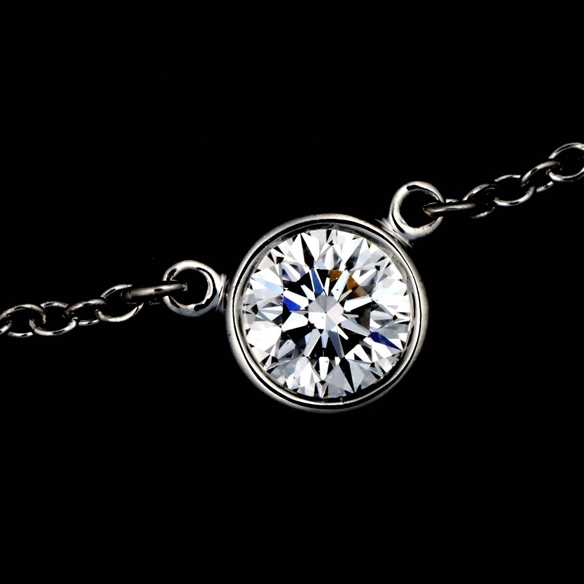 By The Yard Diamond 3P Necklace Platinum