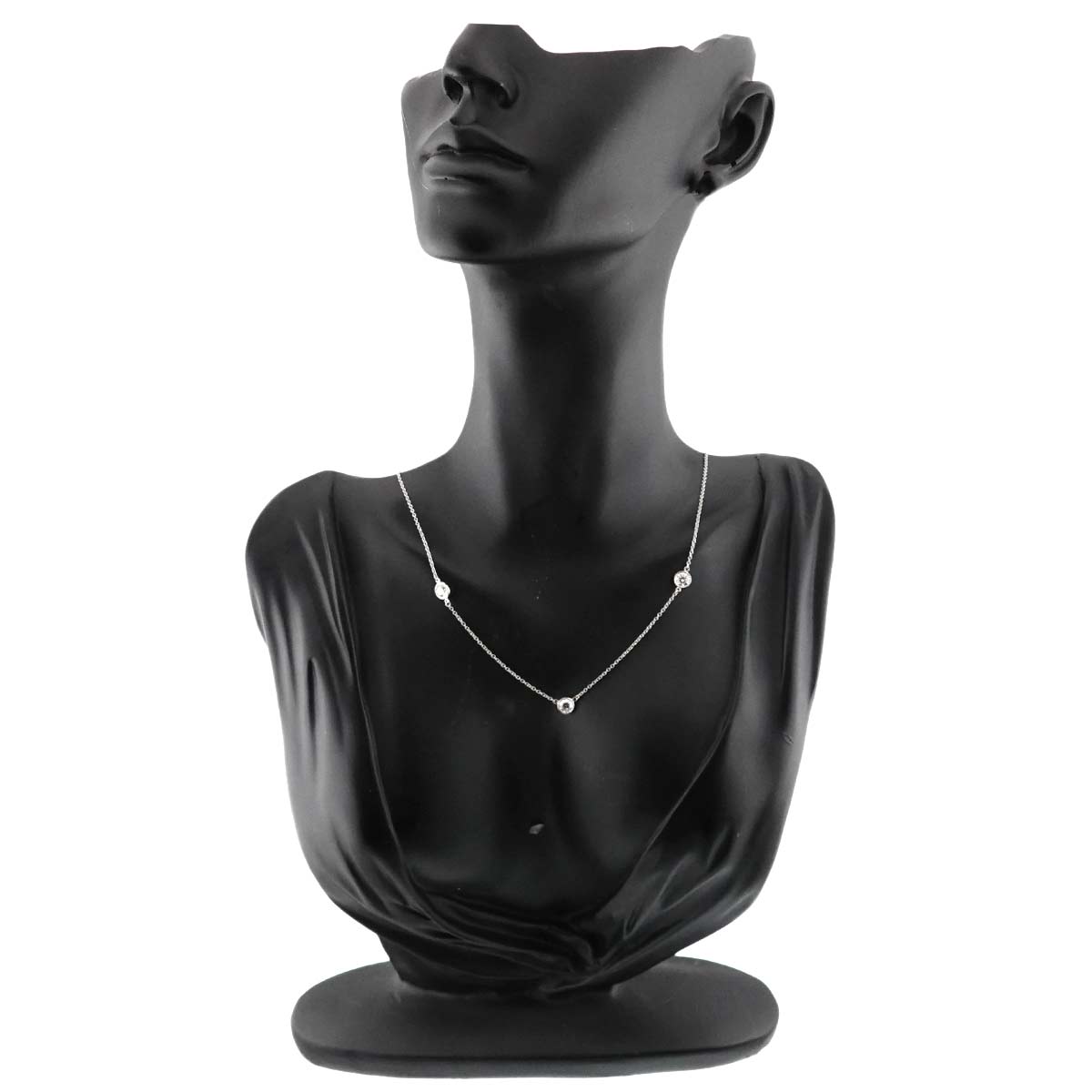 By The Yard Diamond 3P Necklace Platinum