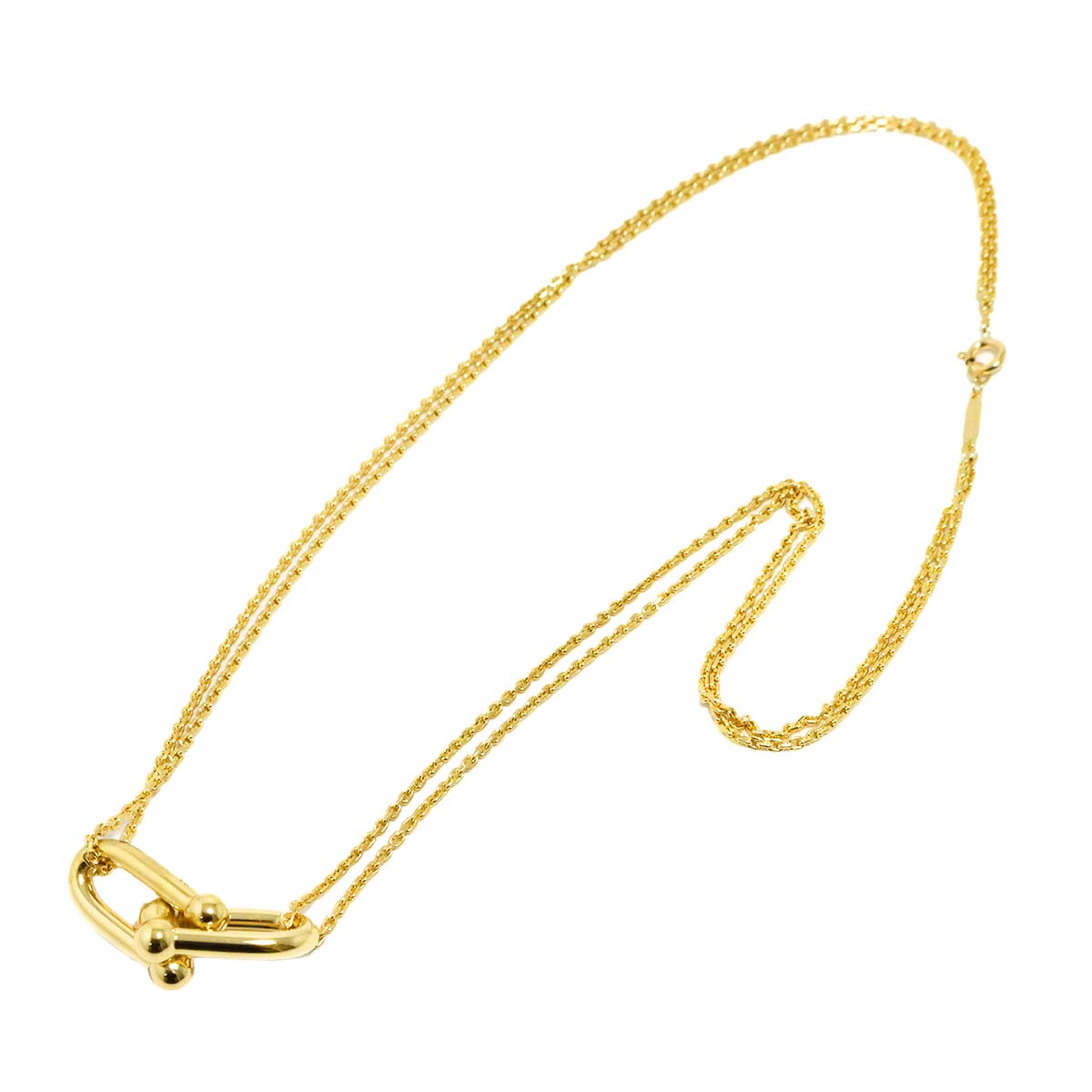 Hardware Double Link Large Necklace 18K Yellow Gold 750