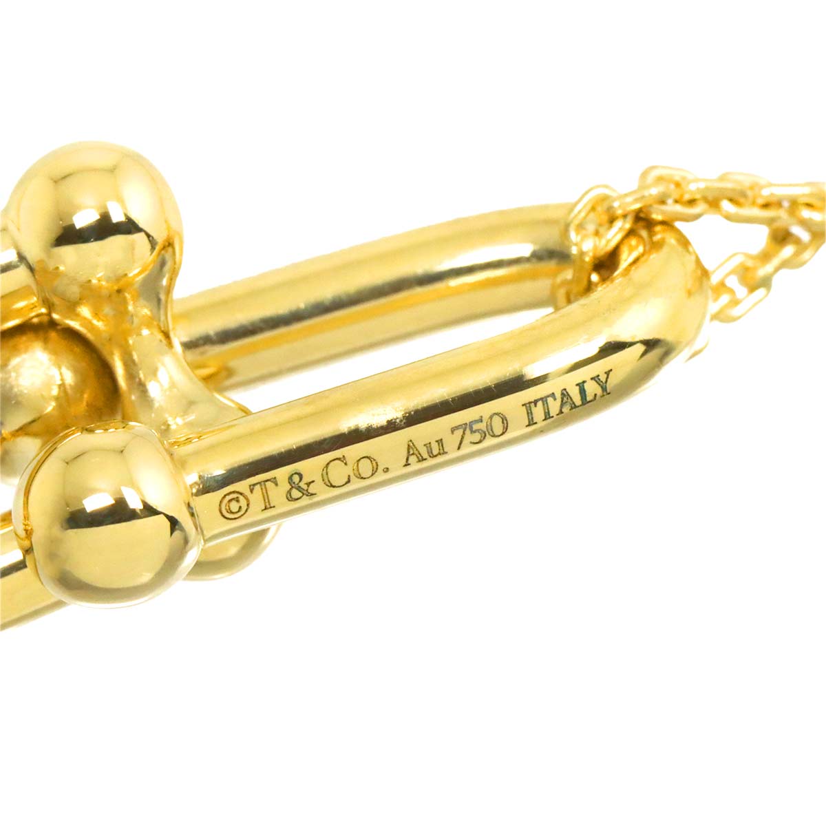 Hardware Double Link Large Necklace 18K Yellow Gold 750