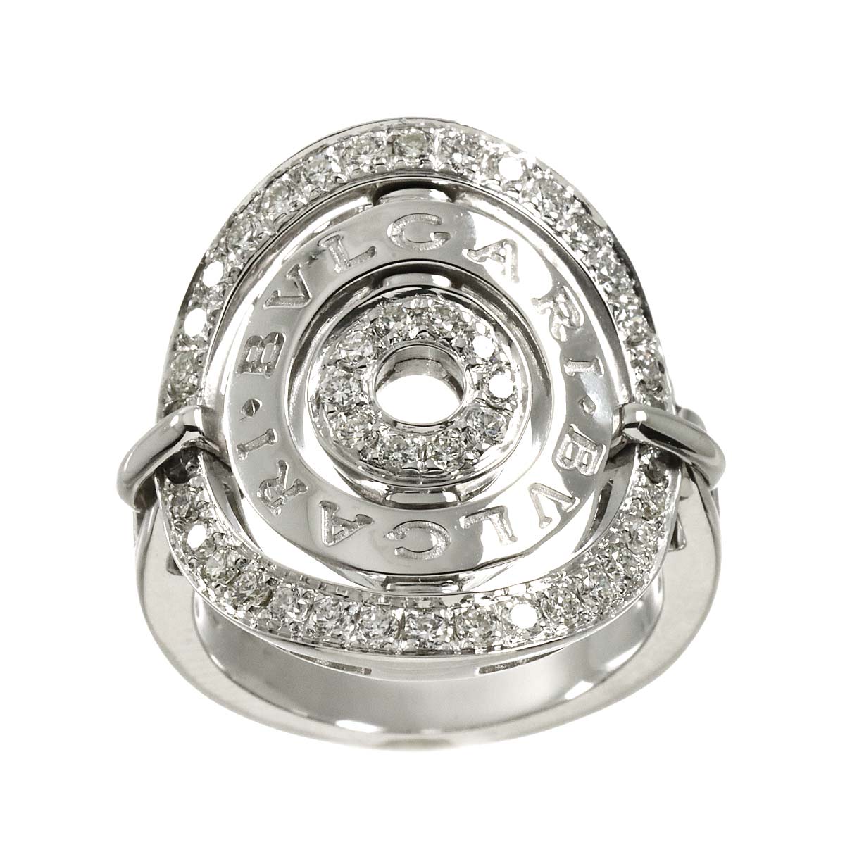 Astrale Cerchi Diamond Ring 18K White Gold 750 6.25-6.5(US)