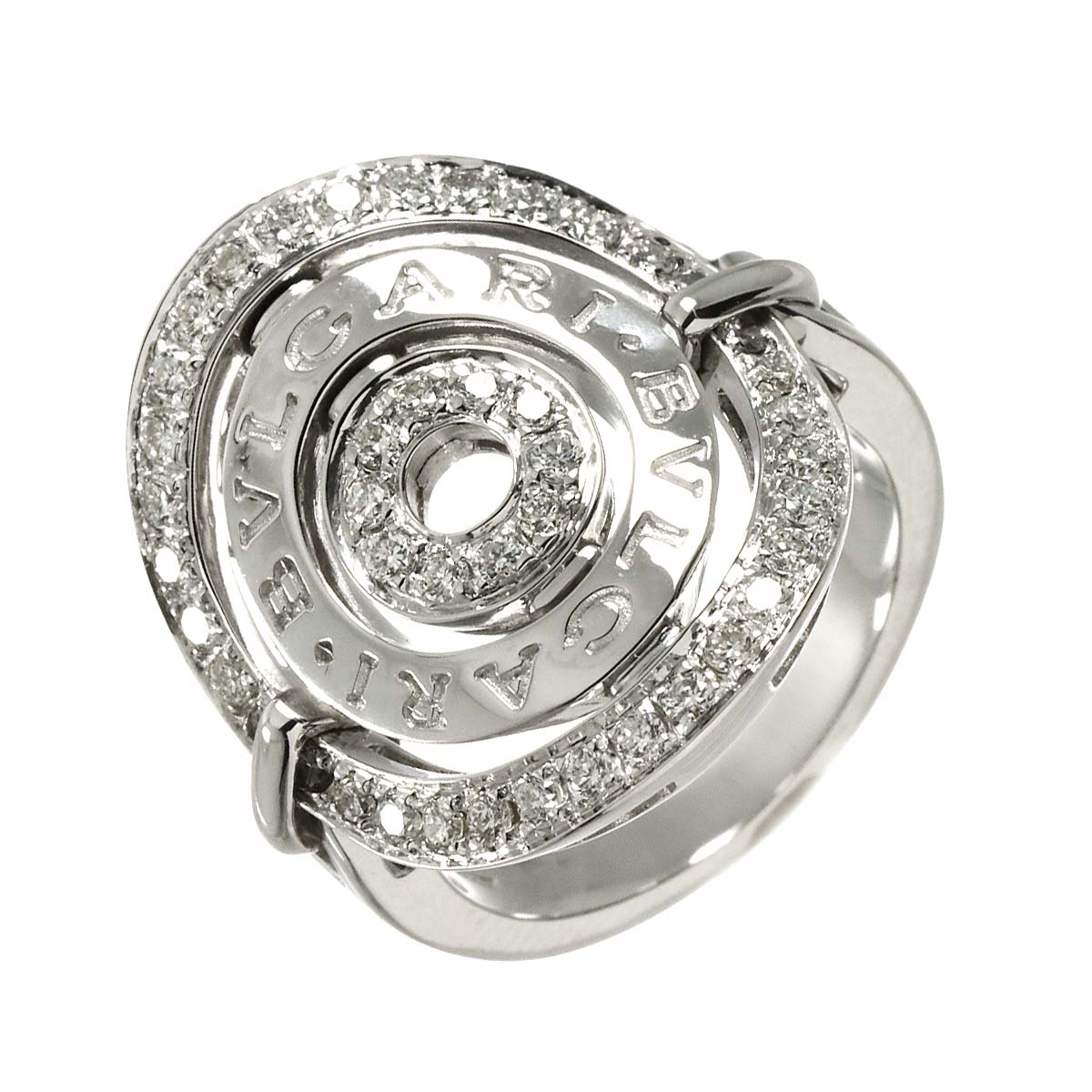 Astrale Cerchi Diamond Ring 18K White Gold 750 6.25-6.5(US)