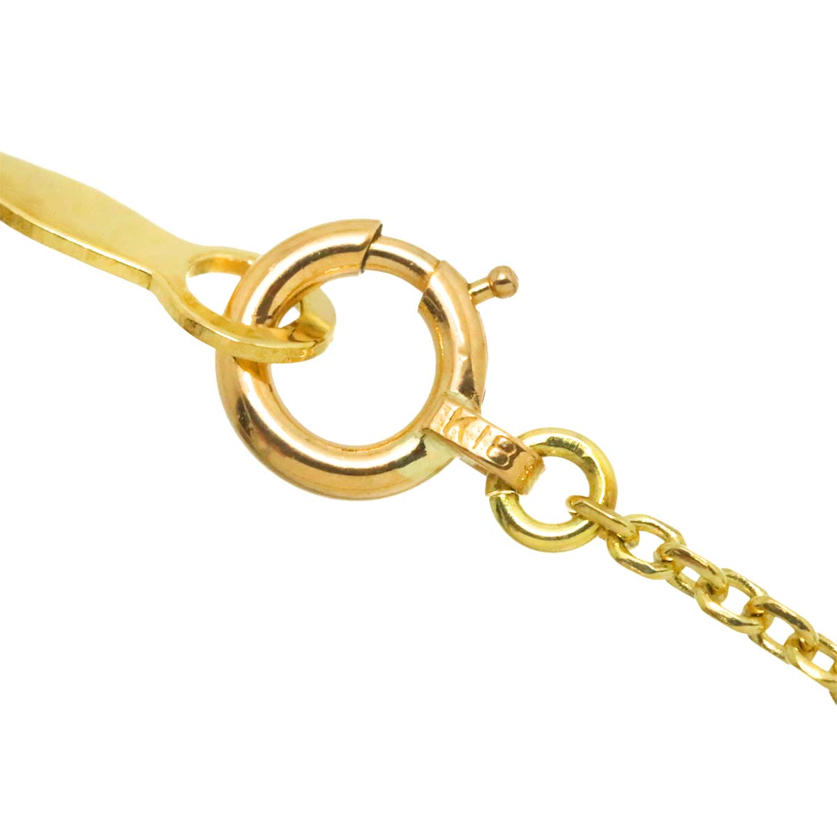 Akoya Pearl 5.9mm Enamel Necklace 18K YG 750