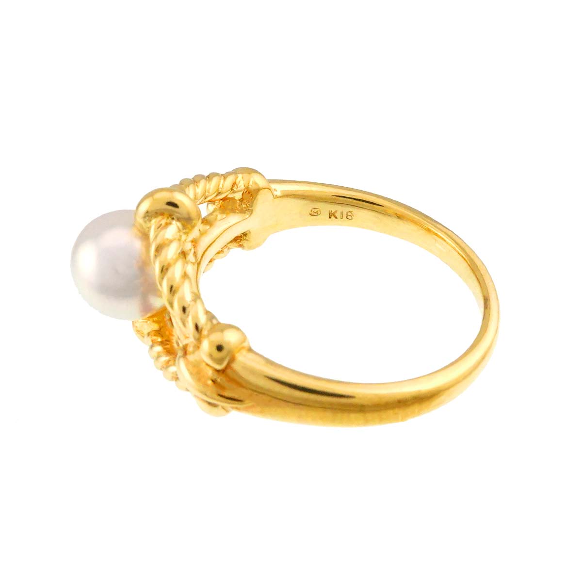 Akoya Pearl 6.8mm Ring 18K YG 750 Size6.75(US)