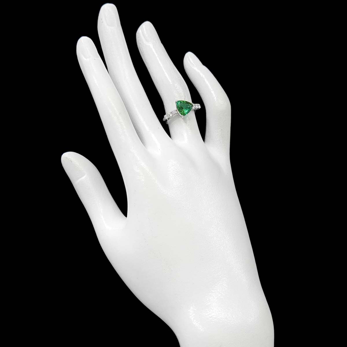 Tourmaline 1.60ct Diamond 0.20ct Ring Platinum Size5.5-5.75(US)
