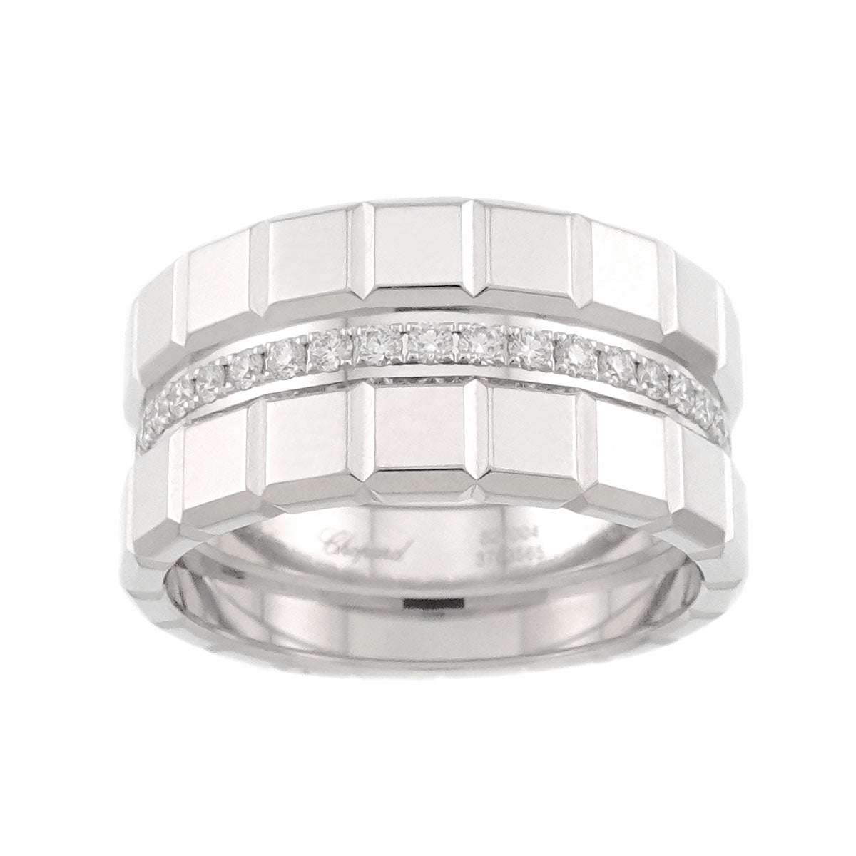 Ice Cube Diamond Ring 18K WG 750 Size8-8.25(US)