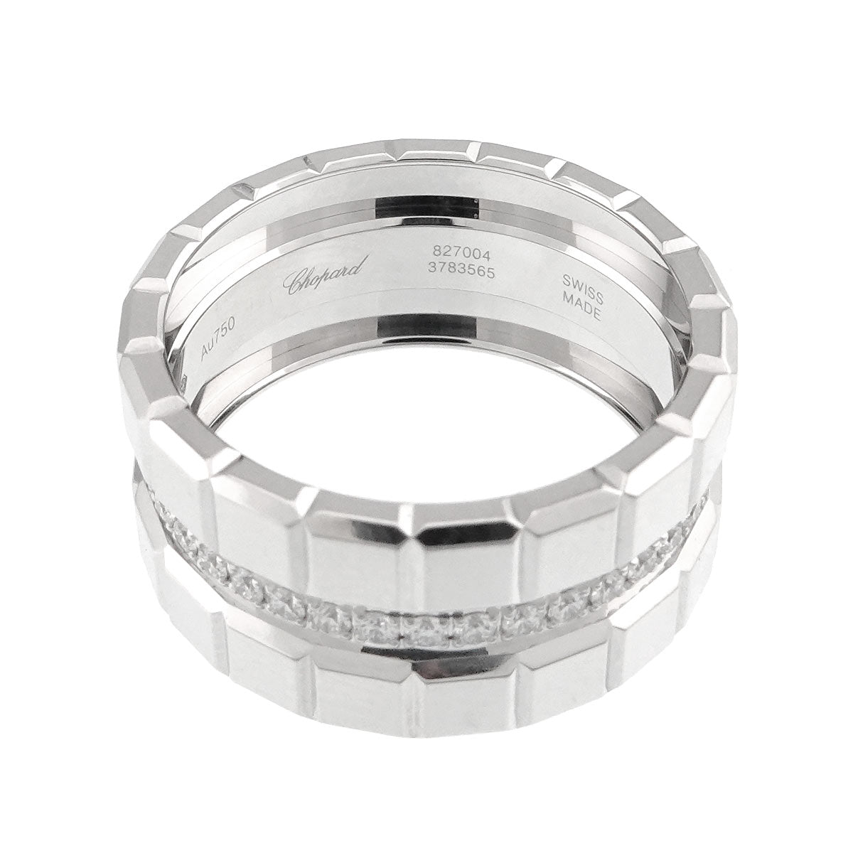 Ice Cube Diamond Ring 18K WG 750 Size8-8.25(US)