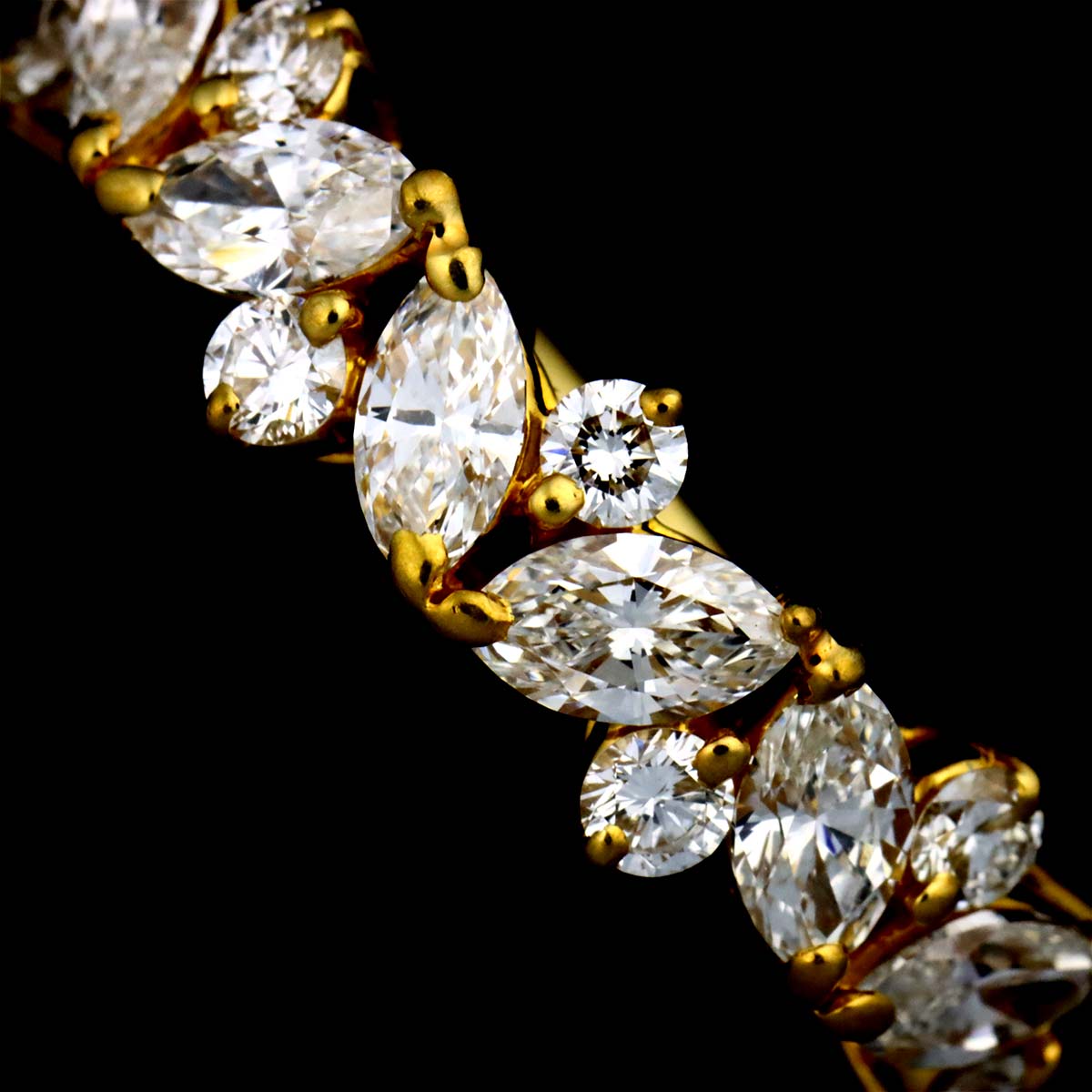 Diamond 0.87ct Ring 18K YG 750 size5.25(US)