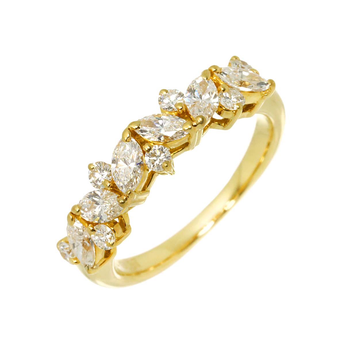 Diamond 0.87ct Ring 18K YG 750 size5.25(US)