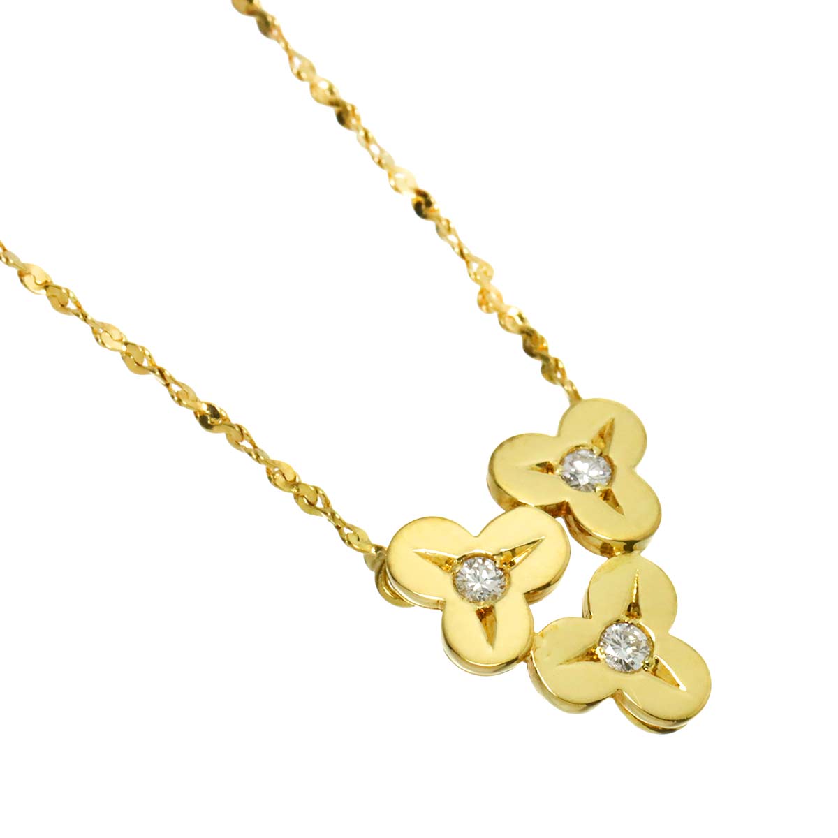 Diamond Necklace 18K Yellow Gold 750
