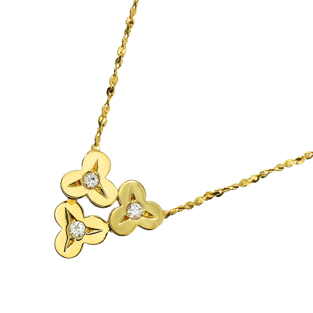 Diamond Necklace 18K Yellow Gold 750