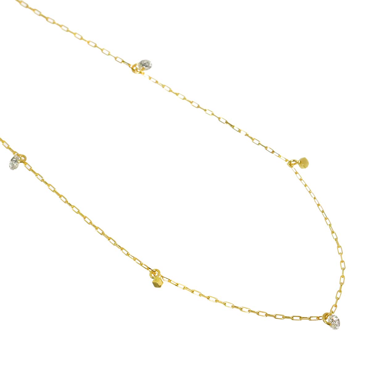 Diamond 0.09ct Necklace 18K Yellow Gold 750