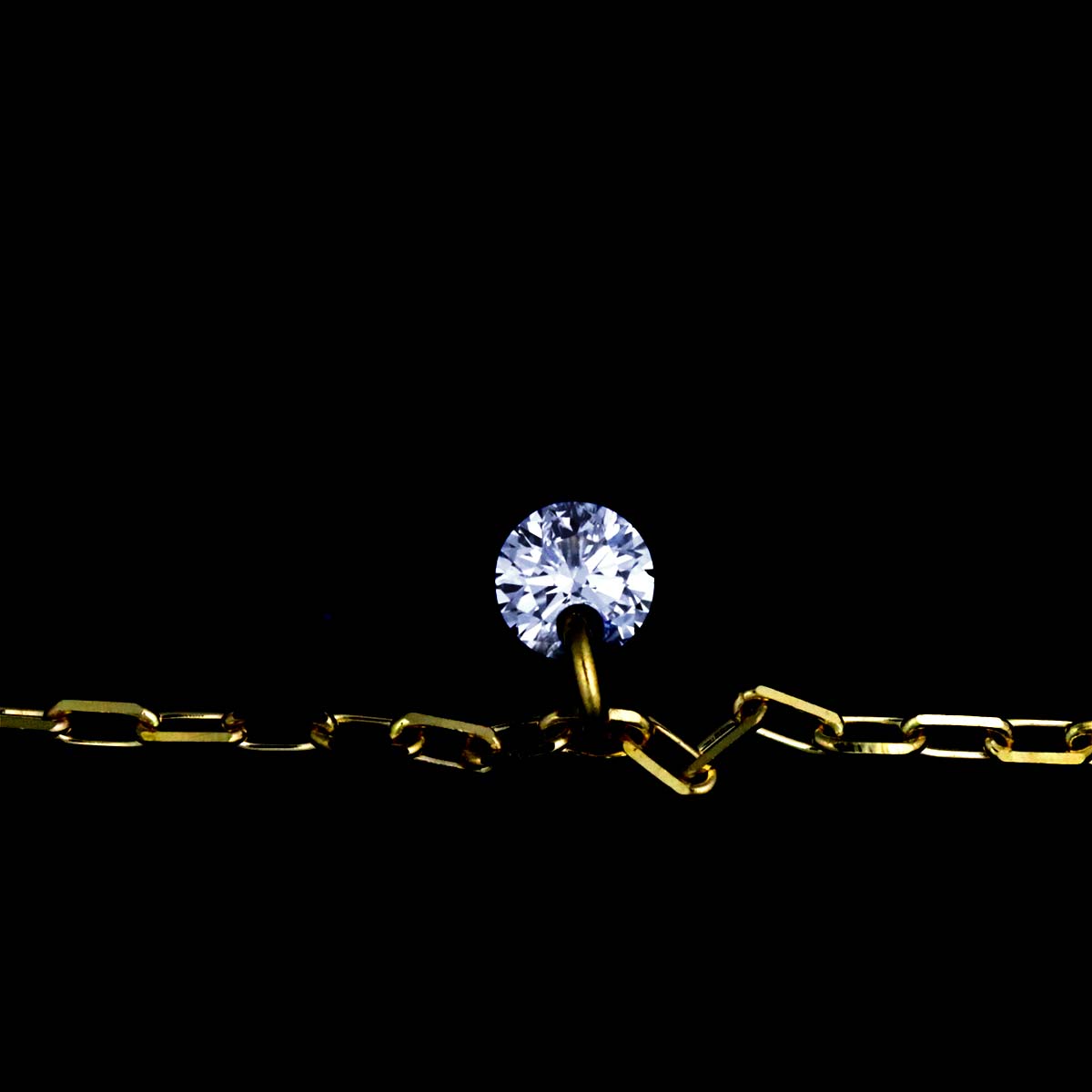 Diamond 0.09ct Necklace 18K Yellow Gold 750