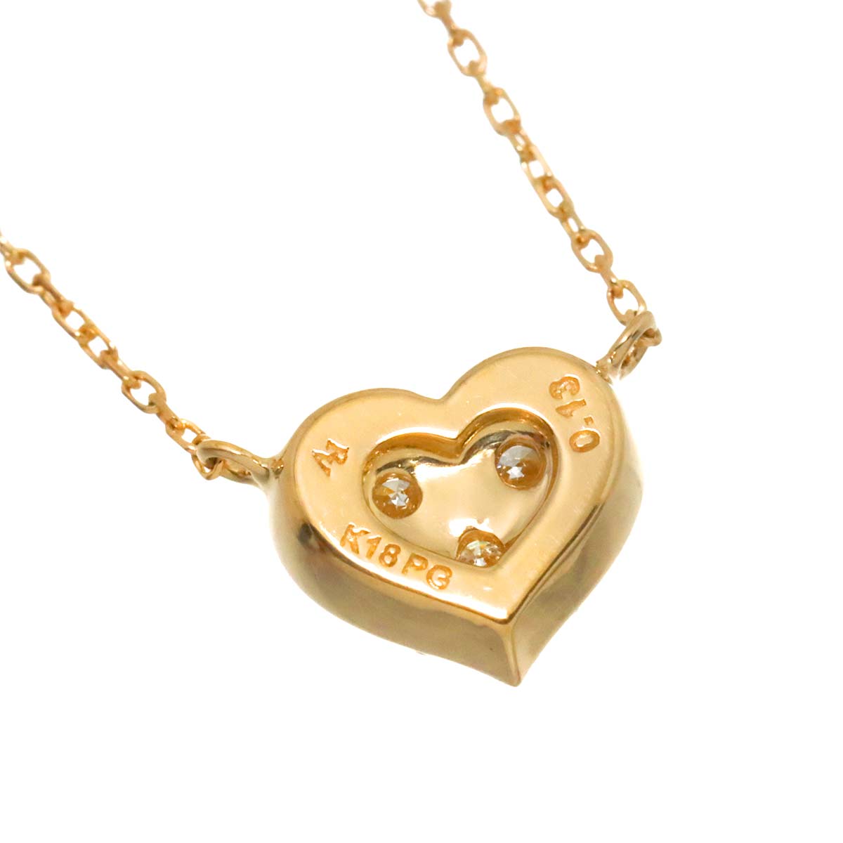 Diamond 0.13ct Necklace 18K PG 750