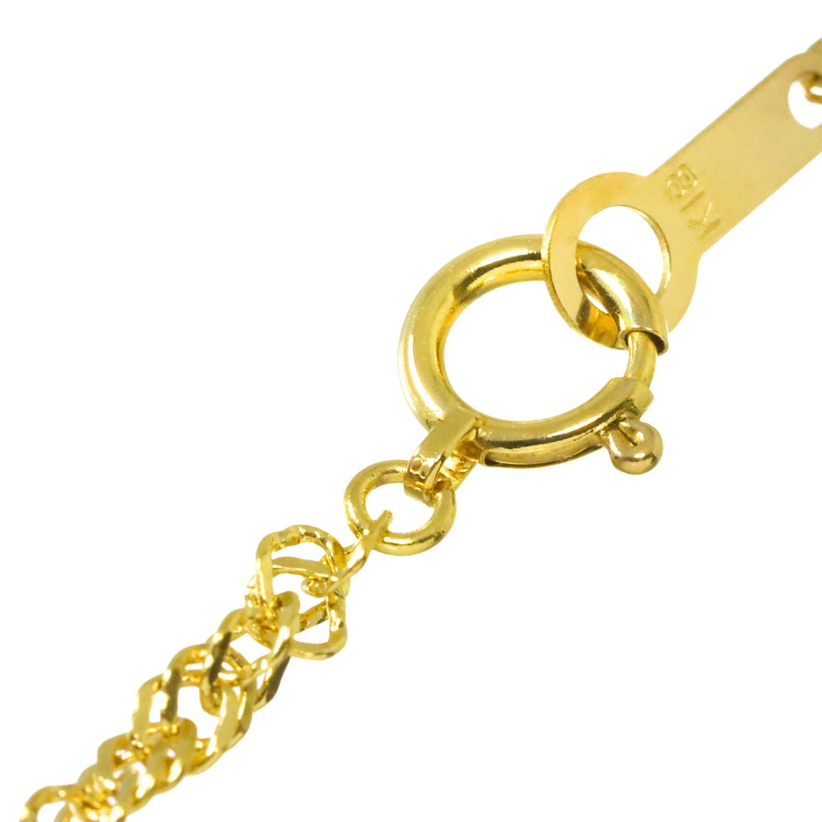 Diamond 0.36ct Ruby Emerald Necklace 18K YG Yellow Gold 750