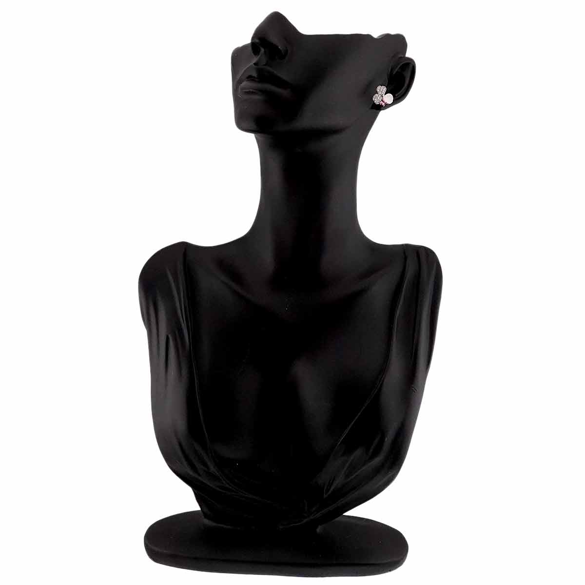 Paper flower Tourmaline Diamond Earrings Pierced Pt Platinum