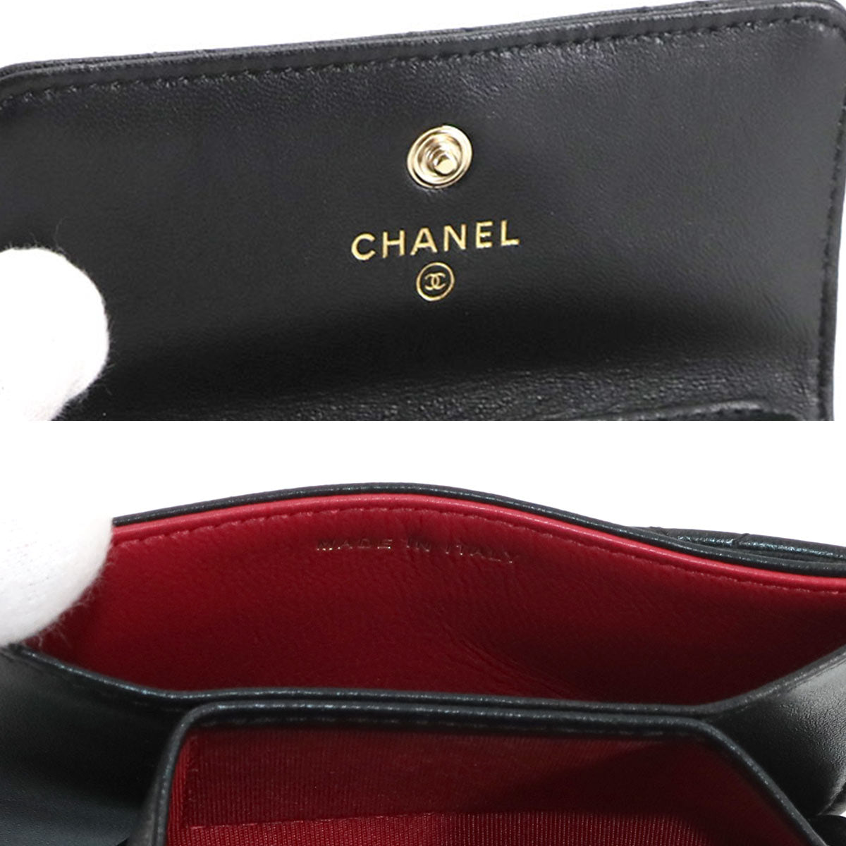 Mini Matelasse Faux Hand Shoulder Bag Leather Black AP2274