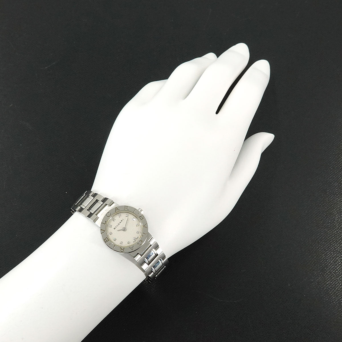 BVLGARIBVLGARI BB23SS 12P Diamond Quartz Silver Dial Ladies