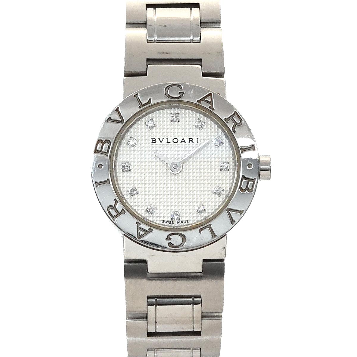BVLGARIBVLGARI BB23SS 12P Diamond Quartz Silver Dial Ladies