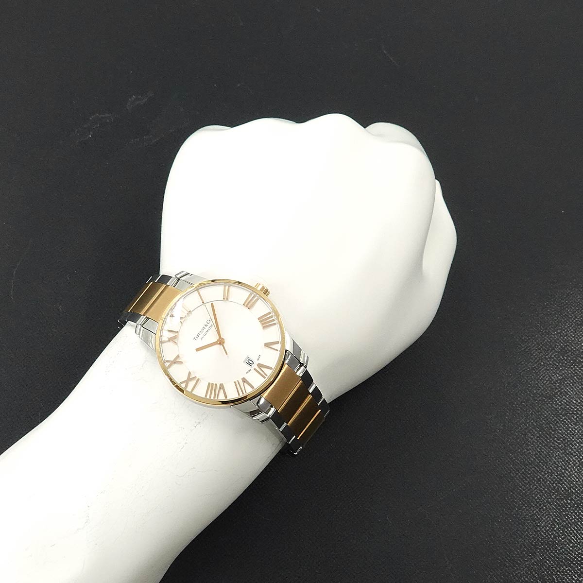 Atlas 34876045 Automati 750PG Silver Dialc Mens Watch