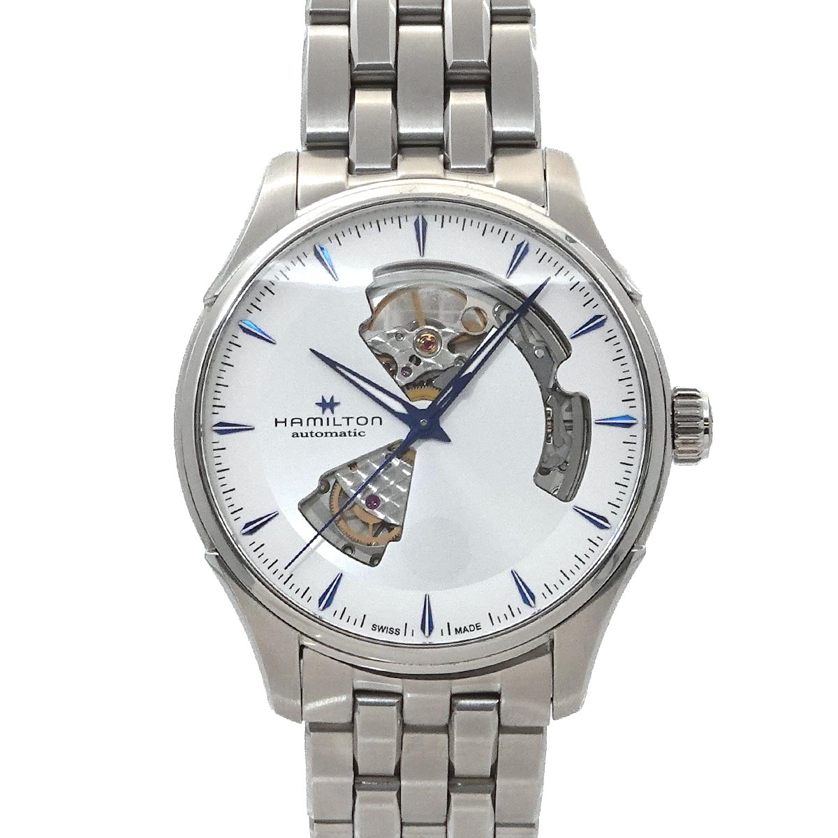 Jazzmaster H326750 Open Heart Silver Dial Mens Watch