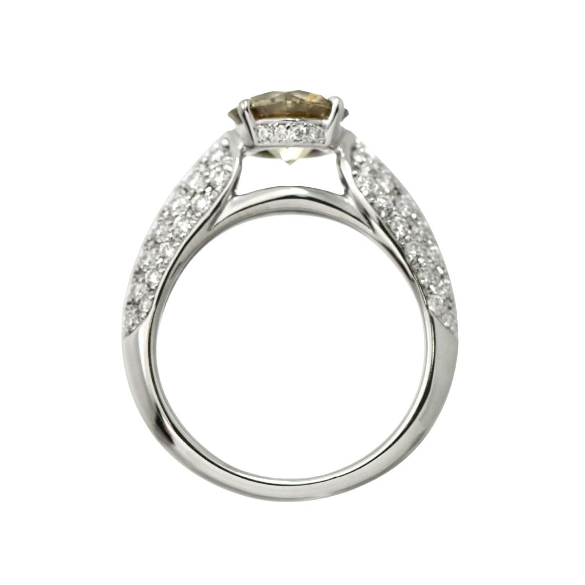 Diamond 2.028ct/0.70ct Ring Pt Platinum size6.75-7.25(US)